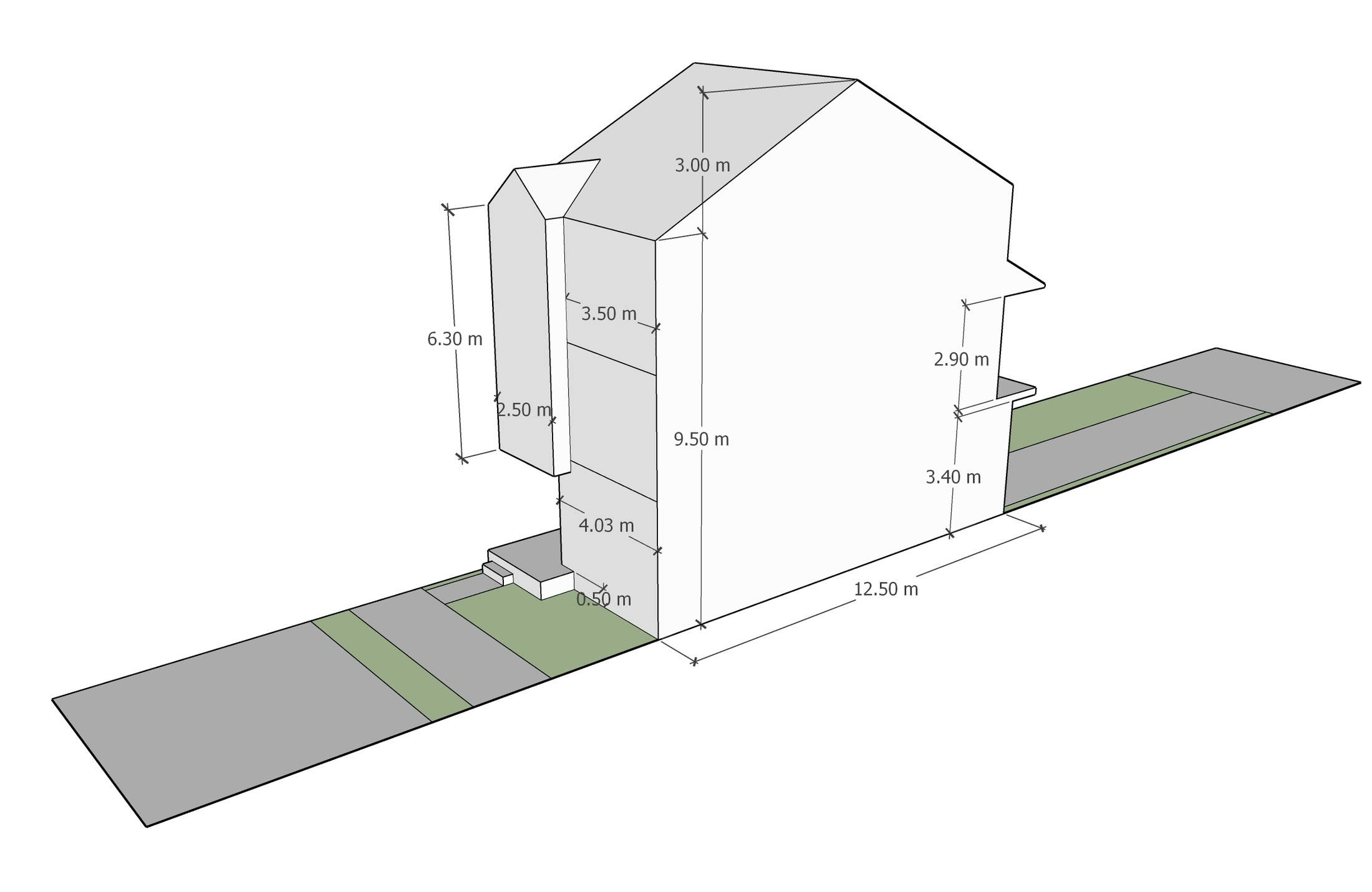 A five unit terrace measured across its full frontage