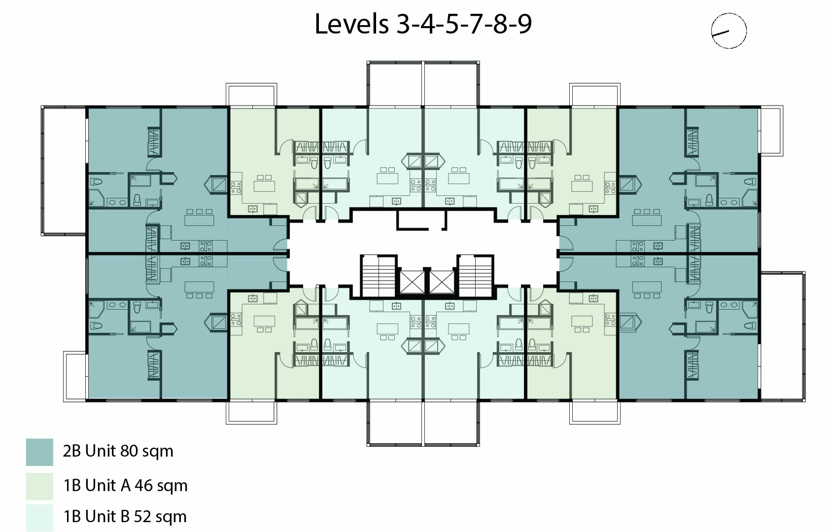 The alternating residential plate used at levels 3, 4, 5, 7, 8 and 9